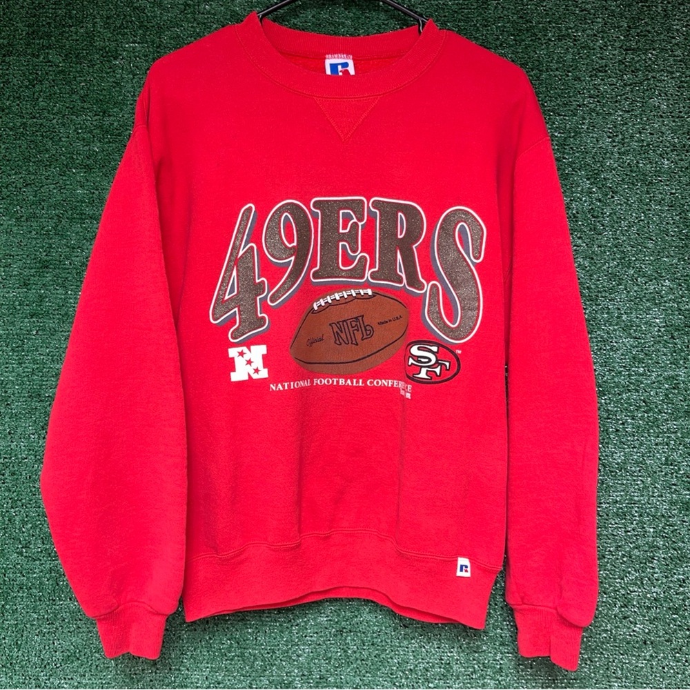 Vintage Russell Athletic San Francisco 49ers Crewneck Sweatshirt M Made USA NFL.